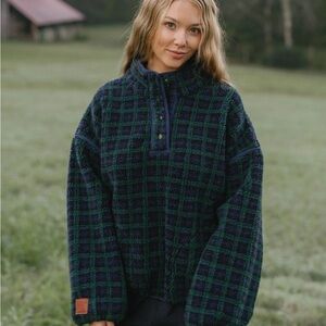 Brand New Eleven Eleven Plaid Fleece Pullover